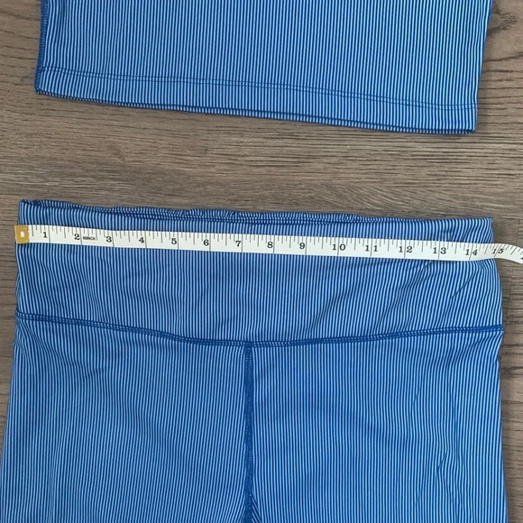 Nautica‎ Competition Ribbed Crop Top + Biker Short Set - Size M - Blue - NWT - Picture 6 of 11